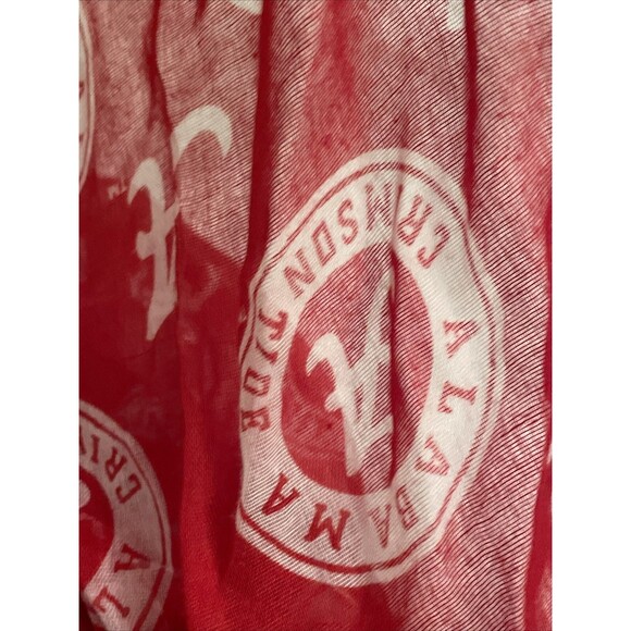 Alabama Crimson Tide Red Logo Infinity Scarf One Size Sheer Roll Tide Football - Picture 7 of 9